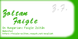 zoltan faigle business card